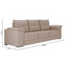 Sofá 2,07 Metros Besthouse Texas, 3 Lugares, Espuma D-28 - 2