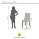 Ver imagem 4 de Conjunto Sala de Jantar 4 Lugares Retangular Tampo Vidro/MDF Mesa Apogeu com Cadeiras Luar Marrom Off White/Amêndoa Clean/Bouclé Bege