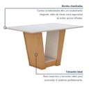 Ver imagem 6 de Conjunto Sala de Jantar 4 Lugares Retangular Tampo MDF Mesa Apogeu com Cadeiras Luar Marrom Amêndoa Clean/Off White/Couro Avelâ