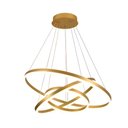 Ver imagem 3 de Lustre Pendente de Teto Led Orbital 3 Anéis Saturno Dourado