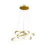Lustre Pendente de Teto Led Orbital 3 Anéis Saturno Dourado - 4