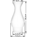 Ver imagem 2 de Cupula de Vidro Transparente para Lampião Vintage Boca 06,5