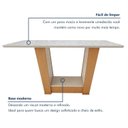 Ver imagem 5 de Conjunto Sala de Jantar 6 Lugares Retangular Tampo Vidro/MDF 170cm Mesa Apogeu com Cadeiras Luar Marrom Off White/Amêndoa Clean/Linho Cinza