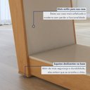 Ver imagem 7 de Conjunto Sala de Jantar 6 Lugares Retangular Tampo Vidro/MDF 170cm Mesa Apogeu com Cadeiras Luar Marrom Off White/Amêndoa Clean/Linho Cinza