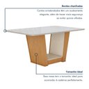 Ver imagem 6 de Conjunto Sala de Jantar 6 Lugares Retangular Tampo Vidro/MDF 170cm Mesa Apogeu com Cadeiras Luar Marrom Off White/Amêndoa Clean/Linho Rinzai Bege