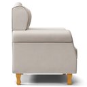Ver imagem 6 de Poltrona de Amamentação e Descanso com Pés de Madeira Lucy P04 Suede Bege - Mpozenato
