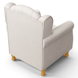 Poltrona de Amamentação e Descanso com Pés de Madeira Lucy P04 Suede Bege - Mpozenato - 7