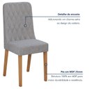 Ver mais imagens de Conjunto Sala de Jantar 6 Lugares Retangular Tampo MDF Mesa Apogeu com Cadeiras Luar