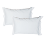 Par de Fronhas 180 Fios Algodão 50x70cm 2 Abas Padrão Hotel:branca - 2