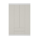 Ver imagem 4 de Guarda-roupa Infantil 122cm 4 Portas e 2 Gavetas Encanto Multimóveis Mp4448 Branco/off White Branco