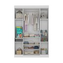 Ver imagem 3 de Guarda-roupa Infantil 122cm 4 Portas e 2 Gavetas Encanto Multimóveis Mp4448 Branco/off White Branco