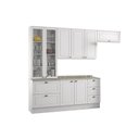 Ver imagem 1 de Kit de Cozinha Modulada 5 Peças Americana (2 Armários + 1 Balcão + 1 Paneleiro + 1 Complemento) C5P1