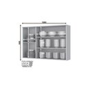 Ver imagem 5 de Kit de Cozinha Modulada 5 Peças Americana (2 Armários + 1 Balcão + 1 Paneleiro + 1 Complemento) C5P1