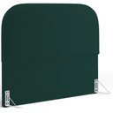 Ver imagem 2 de Cabeceira Cama Box King 195cm Lanna com Puff Recamier Doha W01 Bouclê Verde - Lyam Decor
