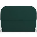 Ver mais imagens de Cabeceira Cama Box King 195cm Lanna com Puff Recamier Doha W01 Bouclê Verde - Lyam Decor