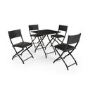 Ver imagem 2 de Jogo de Mesa Dobravel Preto com 4 Cadeiras Preto