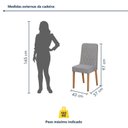 Ver imagem 4 de Conjunto Sala de Jantar 6 Lugares Retangular Tampo Vidro/MDF 160cm Mesa Apogeu com Cadeiras Luar Marrom Off White/Amêndoa Clean/Linho Cinza