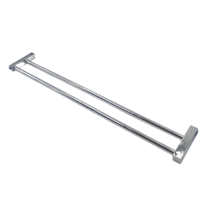 Toalheiro Duplo 60cm Tirreno Ferrara sem Roseta Cromado 1153 Cr
