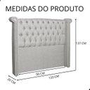 Ver imagem 7 de Kit Cabeceira e Calçadeira Box Sienna 90 Cm Solteiro Linho