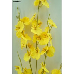 Haste Flor Orquídea Amarela Chuva de Ouro Artificial 50cm - Mc Flores - 3
