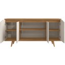 Ver imagem 4 de Balcao Buffet 50454 Pes Madeira 160cm Off White Cedro Dcasa