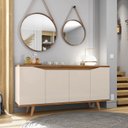 Ver imagem 5 de Balcao Buffet 50454 Pes Madeira 160cm Off White Cedro Dcasa