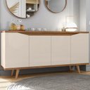 Ver imagem 2 de Balcao Buffet 50454 Pes Madeira 160cm Off White Cedro Dcasa