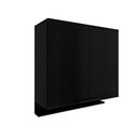 Ver imagem 1 de Armário Aéreo de Cozinha Miami 800mm 2 Portas C Porta Temperos Carraro Preto Touch