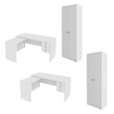 Ver imagem 1 de Conjunto para Escritório 4 Peças Branco Tecnomobili