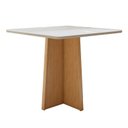 Ver imagem 3 de Conjunto Sala de Jantar 4 Lugares Quadrada Tampo Vidro/MDF Mesa Celebrare e Cadeiras Luar Marrom Amendoa Clean/Off White/Veludo Naturale Creme