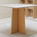 Ver imagem 7 de Conjunto Sala de Jantar 4 Lugares Quadrada Tampo Vidro/MDF Mesa Celebrare e Cadeiras Luar Marrom Amendoa Clean/Off White/Veludo Naturale Creme