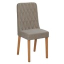 Ver imagem 4 de Conjunto Sala de Jantar 4 Lugares Quadrada Tampo Vidro/MDF Mesa Celebrare e Cadeiras Luar Marrom Amêndoa Clean/Off White/Capuccino