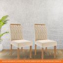 Ver imagem 5 de Cadeira para Mesa de Jantar Jogo de 2 Cadeiras Mdf Paola Wood Cimol Madeira/nude