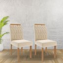 Ver imagem 2 de Cadeira para Mesa de Jantar Jogo de 2 Cadeiras Mdf Paola Wood Cimol Madeira/nude