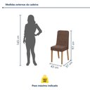 Ver imagem 6 de Conjunto Sala de Jantar com 4 Cadeiras Tampo Quadrado em MDF Luar Marrom Amêndoa Clean/Off White/Couro Avelâ
