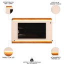 Ver imagem 3 de Painel para Tv Suspenso 75 Pol 219cm Pés Madeira Collie D04 Off White/freijó - Mpozenato