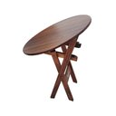 Ver imagem 3 de Kit 8 Mesas Dobráveis de Madeira Redonda 70cm Imbuia - Tarimatã