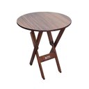 Ver imagem 2 de Kit 8 Mesas Dobráveis de Madeira Redonda 70cm Imbuia - Tarimatã