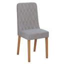 Ver imagem 5 de Conjunto Sala de Jantar 4 Lugares Retangular Tampo Vidro/MDF 120cm Mesa Celebrare Cadeiras Luar Marrom Amêndoa Clean/Off White/Linho Cinza