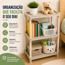 Ver imagem 6 de Estante Infantil 3 Prateleiras Organizador Brinquedos Livros Material Escolar Quarto Brinquedoteca
