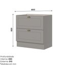Ver imagem 3 de Balcão sem Tampo 2 Gavetões Americana Henn 80cm
