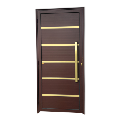 Porta Lambril Premium c/Puxador D. Super Marrom Corten Dourado 100 Brimak