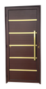 Ver imagem 1 de Porta Lambril Premium c/Puxador D. Super Marrom Corten Dourado 100 Brimak