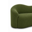 Ver mais imagens de Kit Sofá + Puf Star 190 cm Orgânico 2 Lugares Sala Recepção:Verde/Bouclé Linho