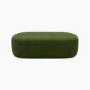 Ver imagem 5 de Kit Sofá + Puf Star 190 cm Orgânico 2 Lugares Sala Recepção:Verde/Bouclé Linho