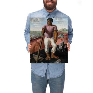 Quadro Decorativo Cândido Portinari O Lavrador de Café:Pequeno 44x37cm/Chassi com Borda Infinita