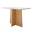 Ver imagem 3 de Conjunto Sala de Jantar 4 Lugares Retangular Tampo MDF Mesa Celebrare com Cadeiras Luar Marrom Amêndoa Clean/Off White/Bege