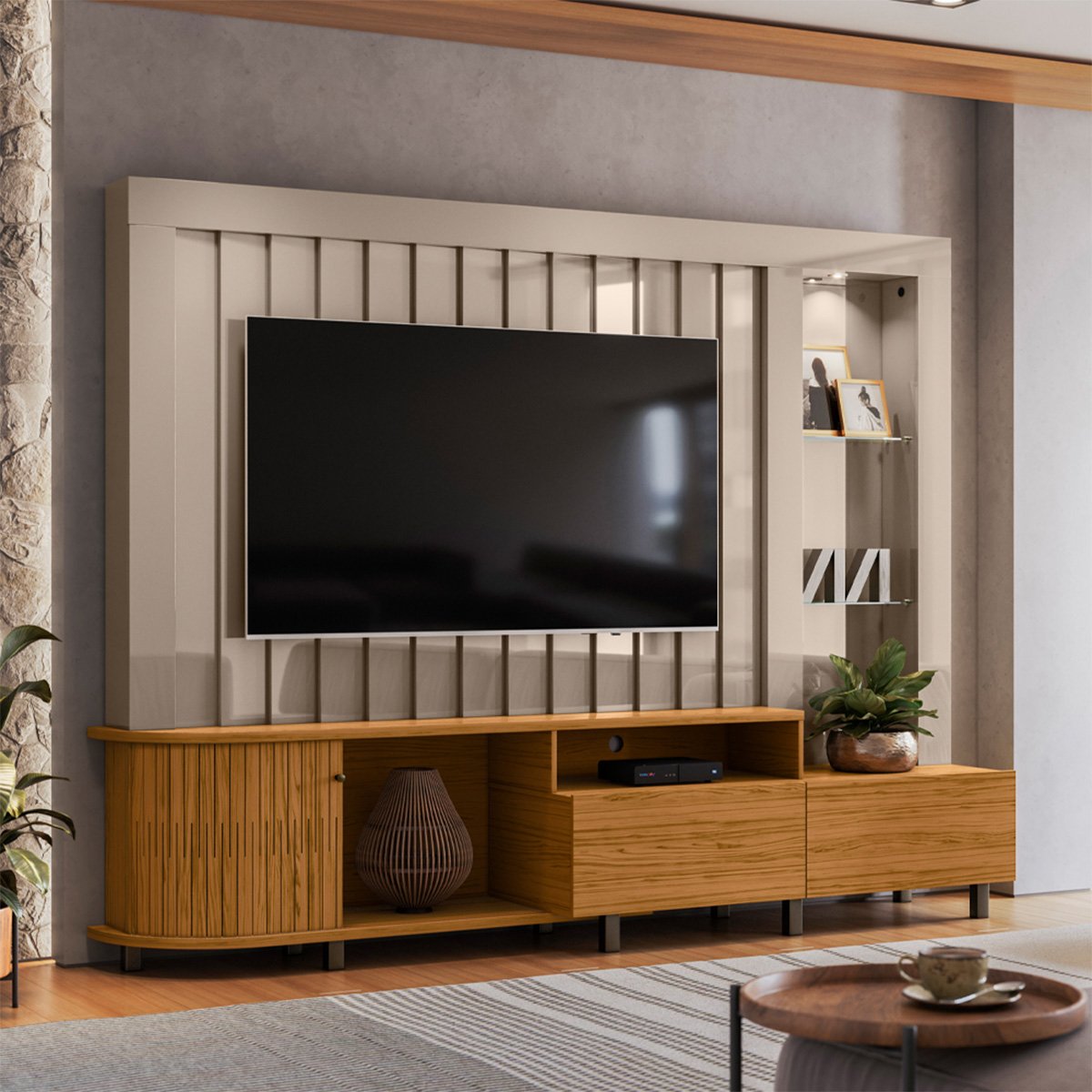 Home Theater Le Mans Tvs até 70” Fendi Naturale 652133 Madetec - 2