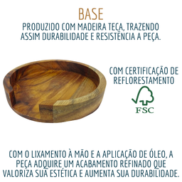 Descanso de Copo Premium em Couro com Suporte Moderno de Madeira - 4