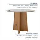 Ver imagem 6 de Conjunto Sala de Jantar 4 Lugares Redondo Tampo Vidro/MDF Mesa Celebrare com Cadeiras Luar Marrom Amêndoa Clean/Off White/Couro Avelâ
